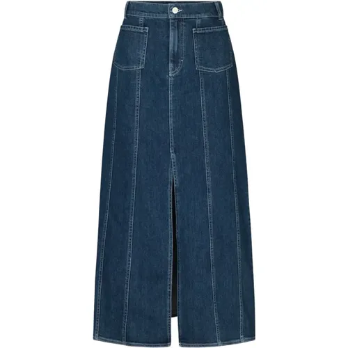 Denim Maxi Skirt with Front Pockets , female, Sizes: M, S - BAUM UND PFERDGARTEN - Modalova