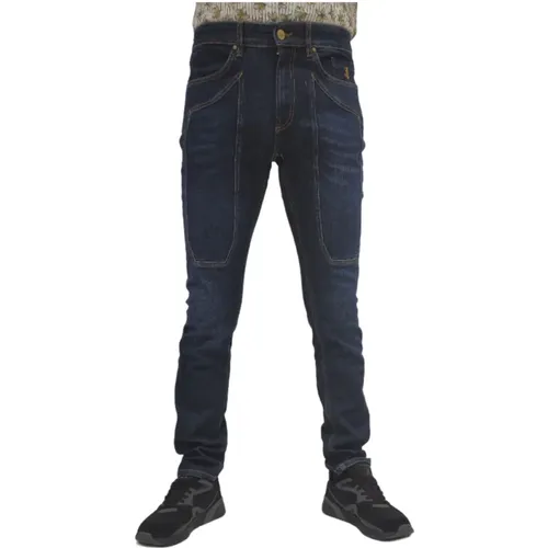 Slim Fit Patch Jeans , Herren, Größe: W38 - Jeckerson - Modalova
