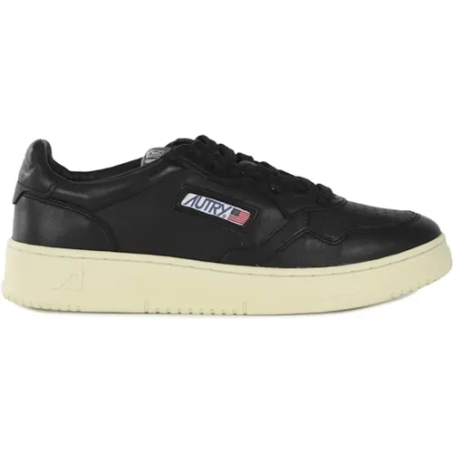 Leather Sneakers Round Toe Lace Closure , male, Sizes: 12 UK, 7 UK, 9 UK, 10 UK, 5 UK, 6 UK, 11 UK, 8 UK - Autry - Modalova