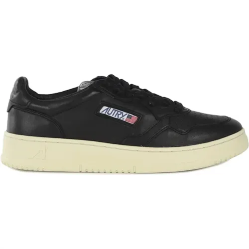 Leather Sneakers Round Toe Lace Closure , male, Sizes: 7 UK, 9 UK, 10 UK, 6 UK, 11 UK, 8 UK - Autry - Modalova