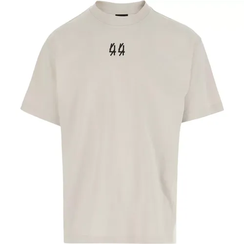 Baumwoll-T-Shirt mit Logo-Print , Herren, Größe: XL - 44 Label Group - Modalova
