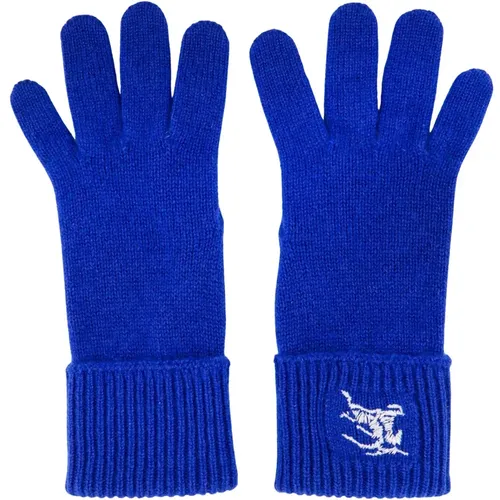 Cashmere Gloves EKD Embroidery , male, Sizes: L, S - Burberry - Modalova
