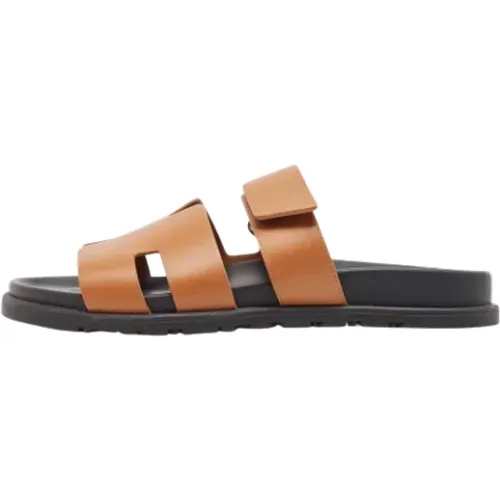 Pre-owned Leather sandals , male, Sizes: 7 UK - Hermès Vintage - Modalova