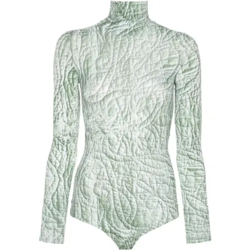 Iguana Print Bodysuit , female, Sizes: XS, L, M, S - MM6 Maison Margiela - Modalova