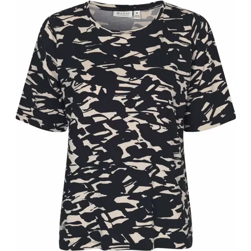 Schwarzes Top & T-Shirt Mabrynlee Stil , Damen, Größe: S - Masai - Modalova