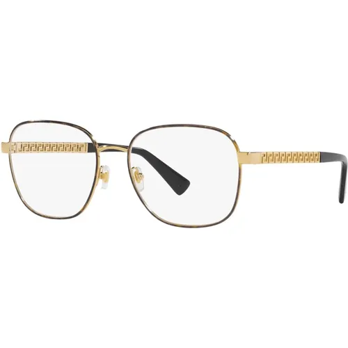 Havana Gold Brillengestelle,Goldene Brillenfassung - Versace - Modalova
