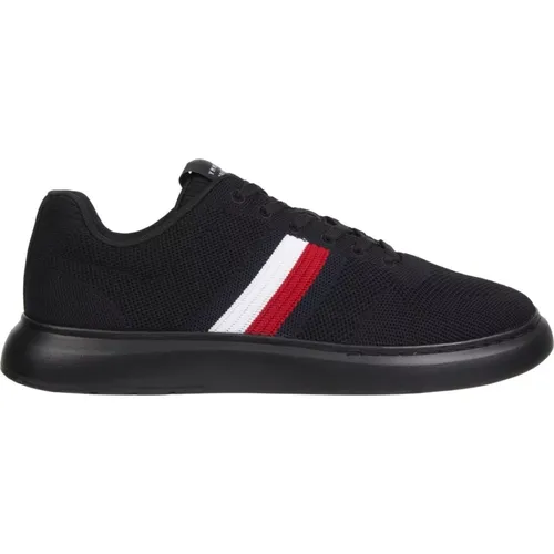 Schwarze leichte Cupsole-Sneaker , Herren, Größe: 43 EU - Tommy Hilfiger - Modalova