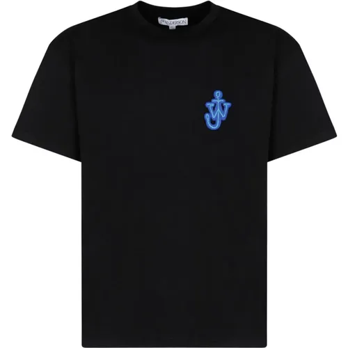 Cotton T-Shirt with Anchor Patch , male, Sizes: XL - JW Anderson - Modalova