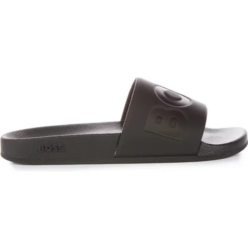 Slide Sandals for Men , male, Sizes: 7 UK, 12 UK - Boss - Modalova