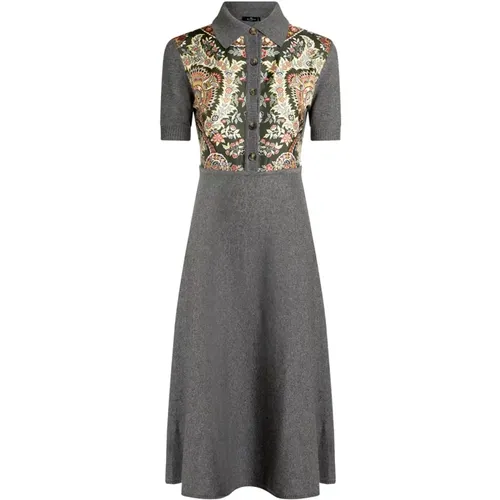 Green Floral Paisley Polo Dress , female, Sizes: M - ETRO - Modalova