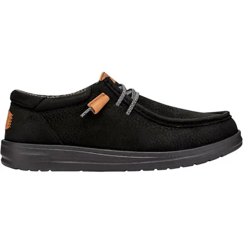 Schwarze Leder Grip Craft Schuhe , Herren, Größe: 42 EU - Hey Dude - Modalova