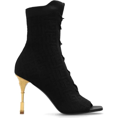 Münzhohe Knöchelstiefel , Damen, Größe: 38 EU - Balmain - Modalova