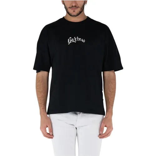 Cotton Jersey Logo Print T-Shirt , male, Sizes: S, XS, M - Barrow - Modalova