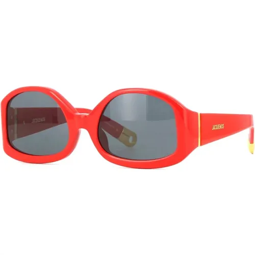 Glossy Sunglasses with Grey Lenses , unisex, Sizes: 55 MM - Jacquemus - Modalova