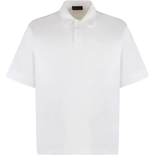 Polo-Shirt aus Baumwolle mit Seitenschlitzen - Roberto Collina - Modalova