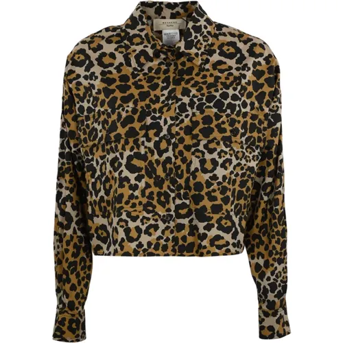 Leopard Print Cotton Shirt , female, Sizes: 2XS - Max Mara Weekend - Modalova