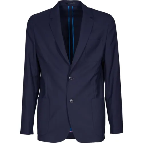 Blaue Deconstructed Wolljacke Aw24 , Herren, Größe: M - PS By Paul Smith - Modalova