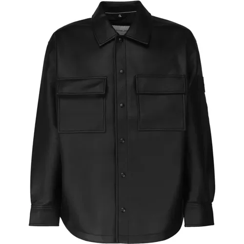 Coats with Snap Button Closure , male, Sizes: XL - Calvin Klein - Modalova