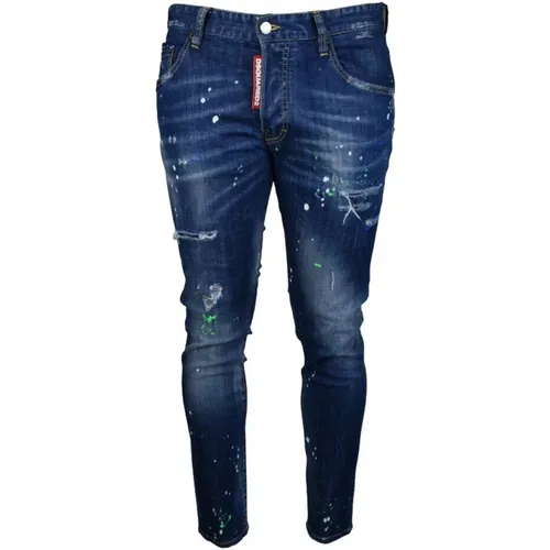 Navy Skater Slim-Fit Jeans - Dsquared2 - Modalova