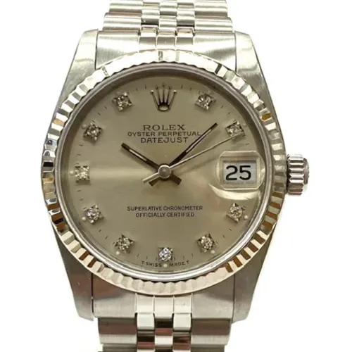 Pre-owned Stainless Steel watches , female, Sizes: ONE SIZE - Rolex Vintage - Modalova