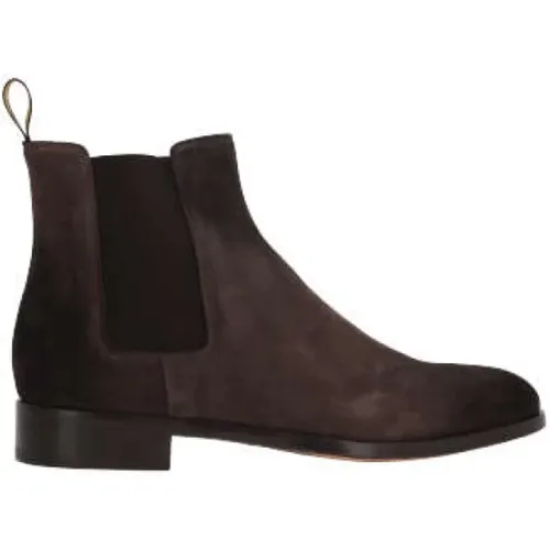 Dark Suede Chelsea Boots , male, Sizes: 7 1/2 UK - Doucal's - Modalova