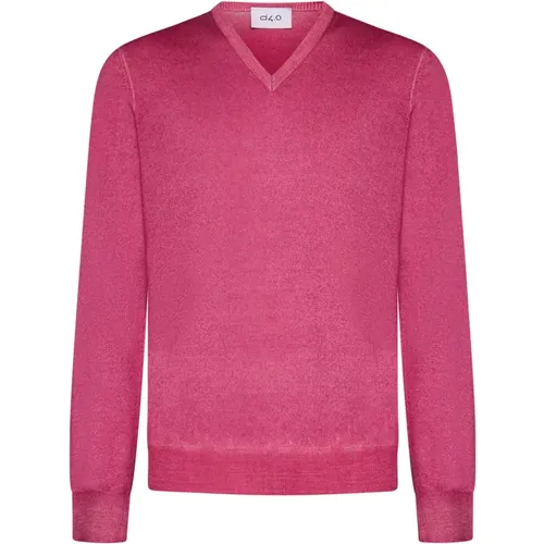 Fuchsia Woll Rundhals Pullover , Herren, Größe: 2XL - D4.0 - Modalova