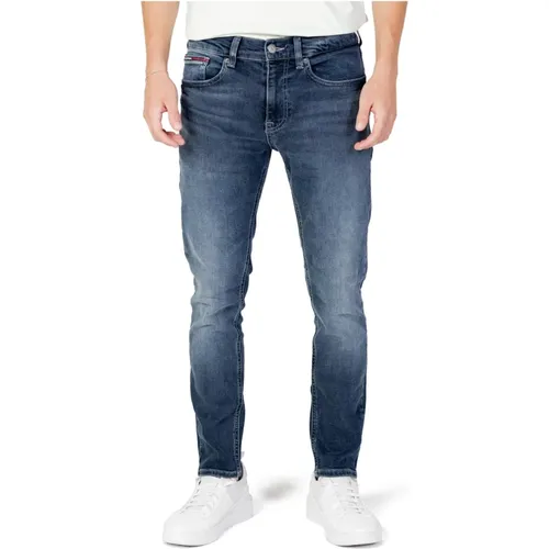 Blau Baumwollmischung Reißverschluss Herren Denim , Herren, Größe: W28 L30 - Tommy Hilfiger - Modalova