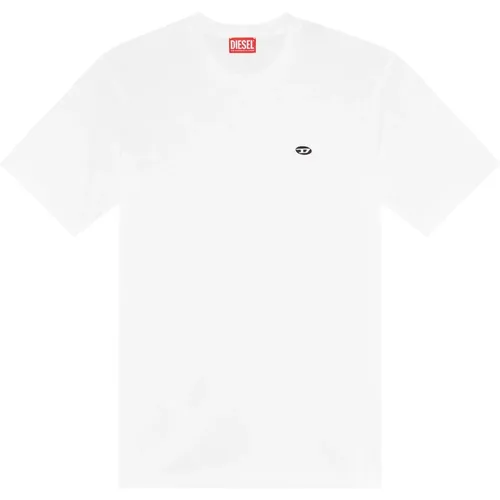 T-Shirt mit oval D-Patch , Herren, Größe: M - Diesel - Modalova