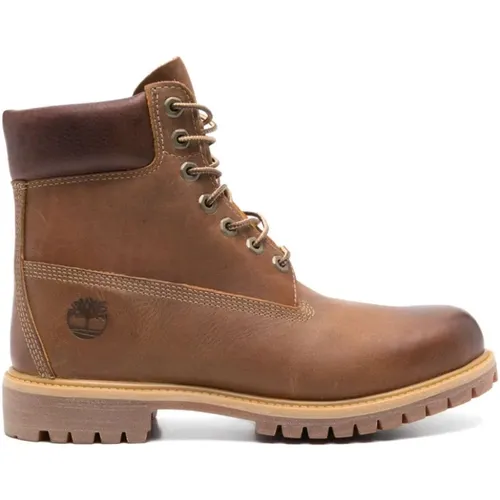 Braune Leder Wasserdichte Stiefel , Herren, Größe: 41 EU - Timberland - Modalova