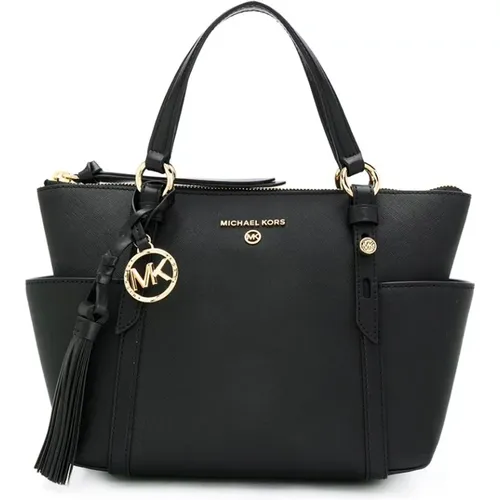 Schwarze Lederhandtasche mit Quastendetail - Michael Kors - Modalova