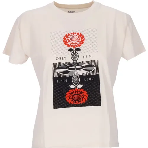 Flower Shepard Tee Womens T-Shirt , female, Sizes: L - Obey - Modalova