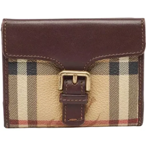 Pre-owned Leather wallets , female, Sizes: ONE SIZE - Burberry Vintage - Modalova