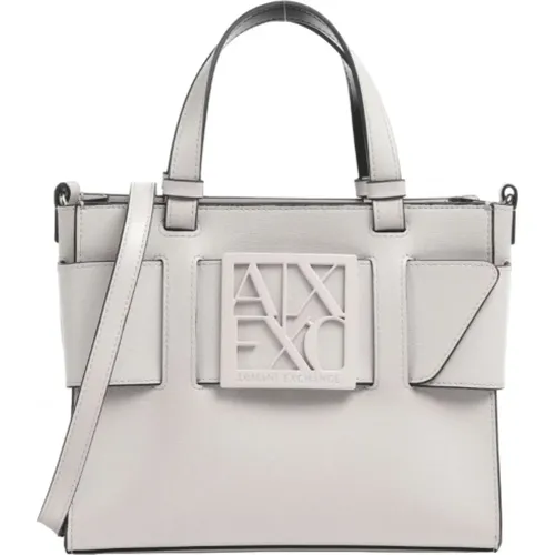 Stilvolle Rechteckige Handtasche mit Reißverschluss , Damen, Größe: ONE Size - Armani Exchange - Modalova