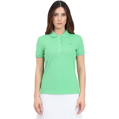 Grünes Polo Shirt mit Krokodil Patch - Lacoste - Modalova