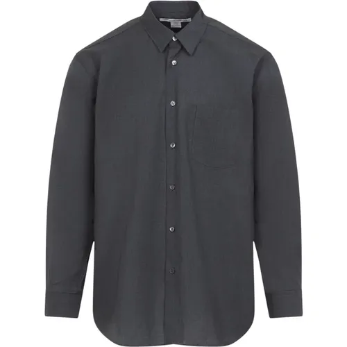 Graues Wollhemd Garderobe Stil , Herren, Größe: XL - Comme des Garçons - Modalova