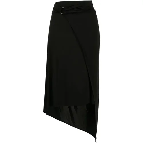 Elegant Viscose Elastane Skirt , female, Sizes: 2XS, XS - Paco Rabanne - Modalova