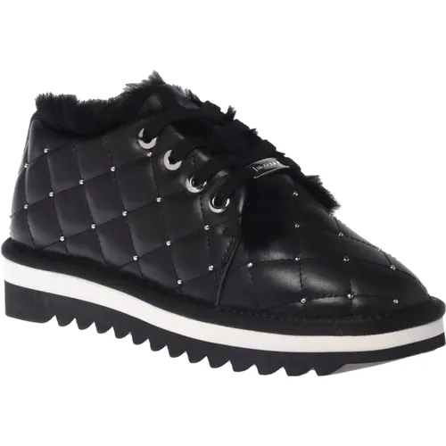 Trainers in quilted leather with studs , Damen, Größe: 38 1/2 EU - Baldinini - Modalova