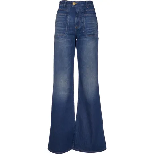 Flared denim jeans , female, Sizes: XS - Balmain - Modalova