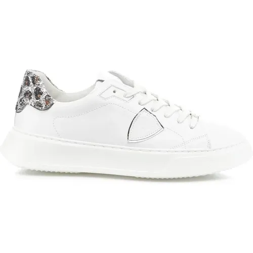 Weiße Ledersneakers Ss23 , Damen, Größe: 38 EU - Philippe Model - Modalova