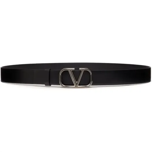 Schwarzer VLogo Signature Gürtel , Herren, Größe: 90 CM - Valentino Garavani - Modalova