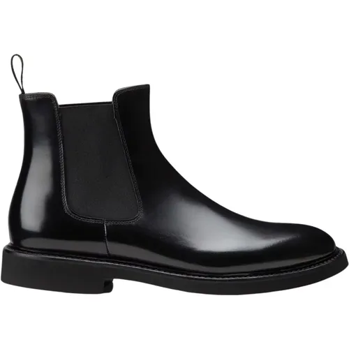 Leather Chelsea Boot with Glossy Finish , male, Sizes: 11 UK, 10 UK, 8 1/2 UK, 7 UK, 8 UK, 9 UK, 6 UK - Doucal's - Modalova