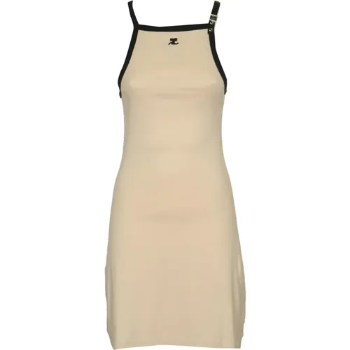 Buckle Contrast Dress , female, Sizes: S, L, M - Courrèges - Modalova
