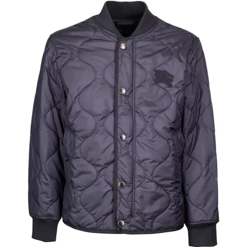 Navy Quilted Jacket , male, Sizes: S - Burberry - Modalova