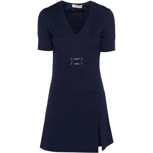 MID BLU Dress , female, Sizes: L, XS, S - Twinset - Modalova