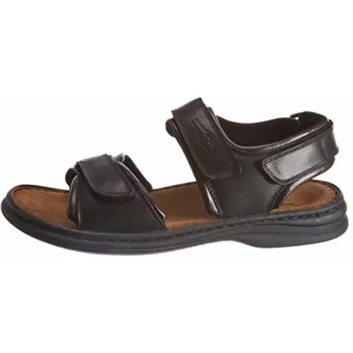 Schwarze Sandalen , Herren, Größe: 46 EU - Josef Seibel - Modalova