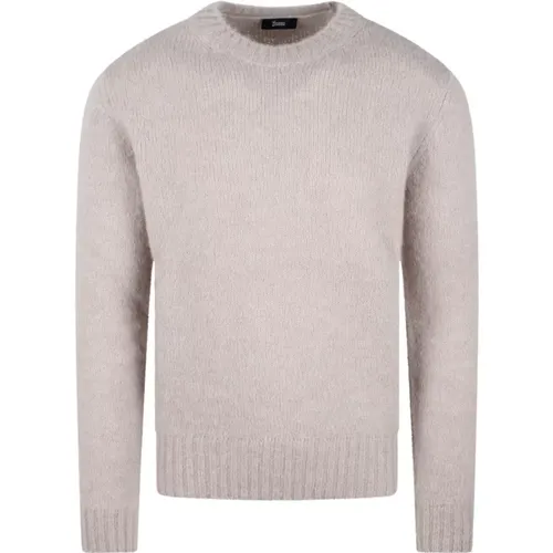 Alpaca Crew Neck Sweater Fw24 , male, Sizes: M, L, S - Herno - Modalova