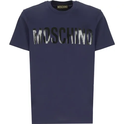 Cotton Crew Neck T-shirt , male, Sizes: XL, 2XL, S, M, L - Moschino - Modalova