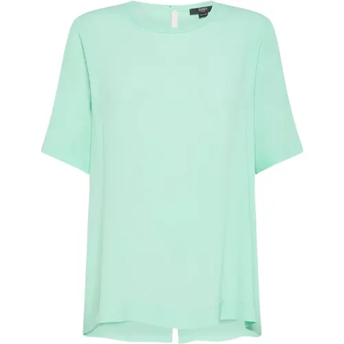 Short Sleeve Silk Blend T-Shirt , female, Sizes: L, M, S - Seventy - Modalova