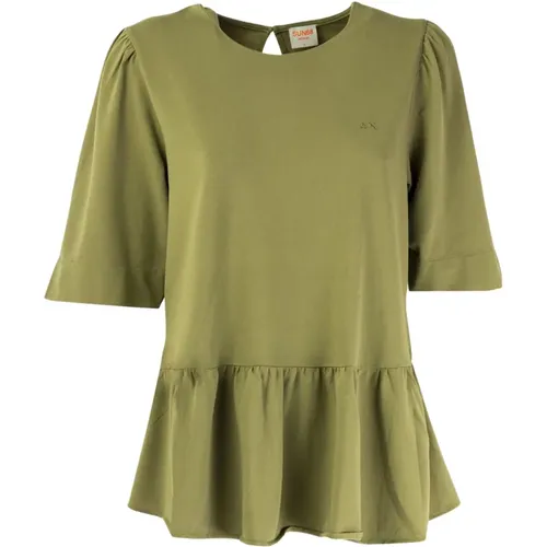 Elegant Summer Blouse , female, Sizes: L - Sun68 - Modalova