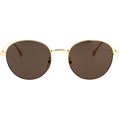 Round Glamour Sunglasses with Half-Frame , unisex, Sizes: 52 MM - Fendi - Modalova